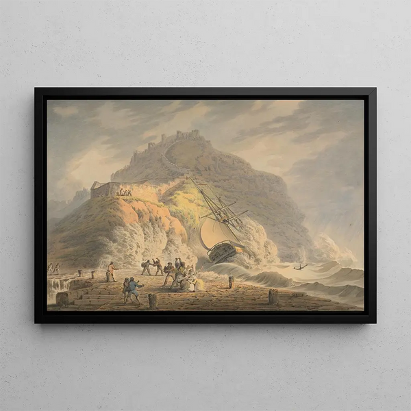 Francis Nicholson - Scarborough Shipwreck at the Foot of the Castle Cliff.webp