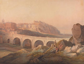Ansicht von Edinburgh vom Calton Hill - Francis Nicholson — Ansicht des Kunstwerks