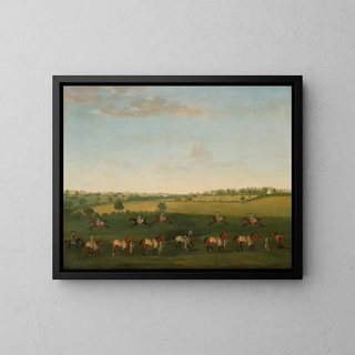 Eine Serie von Rennpferden beim Training von Sir Charles Warre Malet - Francis Sartorius — gerahmtes Bild an der Wand