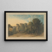 Château de Berry Pomeroy im Landkreis Devon - Francis Towne — gerahmtes Bild an der Wand