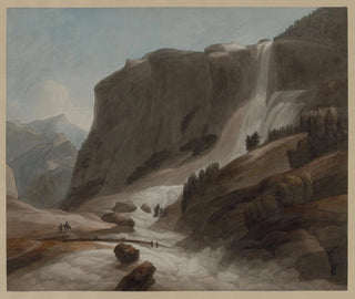Kaskade zwischen Chiavenna und dem Berg Splügen - Francis Towne — Ansicht des Kunstwerks