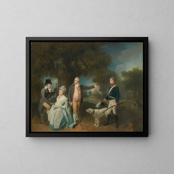 Portrait der Familie Wetten - Francis Wheatley — gerahmtes Bild an der Wand