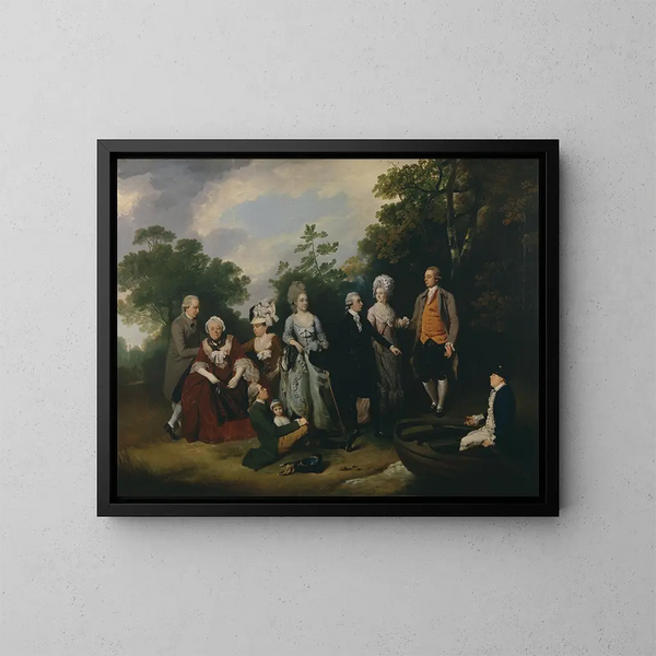 Les familles Oliver et Ward - Francis Wheatley — gerahmtes Bild an der Wand