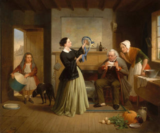 Der neue Hut - Francis William Edmonds — Ansicht des Kunstwerks