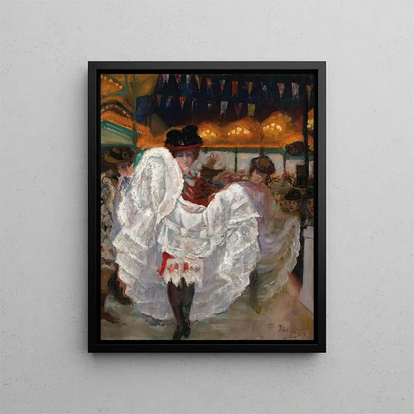 Le Cancan - Francisco Iturrino — gerahmtes Bild an der Wand