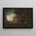 Brand eines Krankenhauses - Francisco de Goya — gerahmtes Bild an der Wand