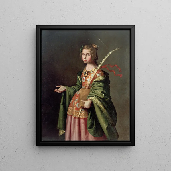 Sainte Élisabeth de Thuringe - Francisco de Zurbarán — gerahmtes Bild an der Wand