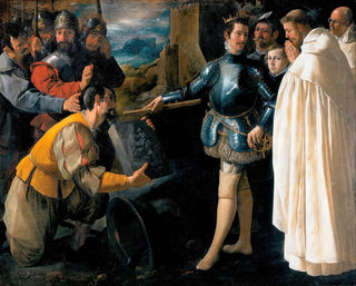 Saint Pierre Nolasque, das Bild der Jungfrau aufnehmend - Francisco de Zurbarán — Ansicht des Kunstwerks