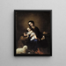Die Jungfrau mit dem Kind und dem kleinen Johannes dem Täufer - Francisco de Zurbarán — gerahmtes Bild an der Wand