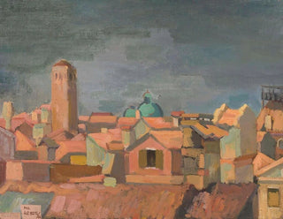 Ansicht einer italienischen Stadt - Franciszek Bartoszek — Ansicht des Kunstwerks