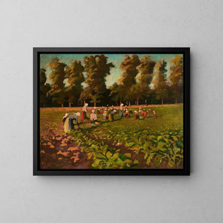 Ernte der Rüben - Franciszek Łubieski — gerahmtes Bild an der Wand