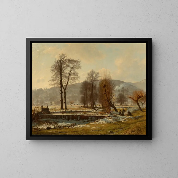 Winterstudie, Munster-Tal - François-Louis Français — gerahmtes Bild an der Wand