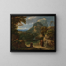 Saint Antoine de Padoue présentant deux novices à des frères dans un paysage montagneux - François-Xavier Fabre — gerahmtes Bild an der Wand