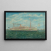 Le Marama, neuseeländisches Krankenhaus-Schiff vor der Küste der Nadeln, Isle of Wight, Ärmelkanal - Frank Barnes — gerahmtes Bild an der Wand