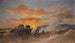 Lagerfeuer bei Sonnenaufgang in den Laramie-Ebenen - Frank Buchser — Ansicht des Kunstwerks
