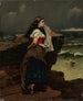 Mädchen beim Fischen am Meer - Frank Buchser — Ansicht des Kunstwerks