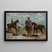 Pferde und Reiter - Frank Buchser — gerahmtes Bild an der Wand