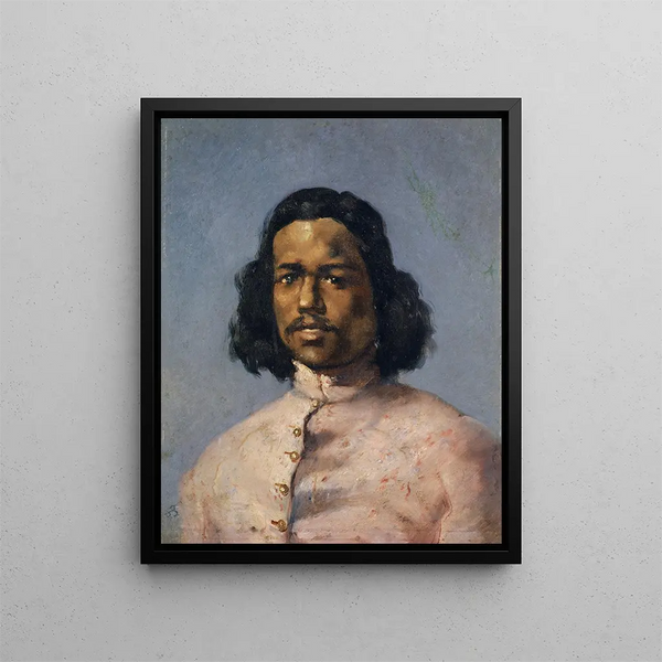 Portrait eines Mulatten - Frank Buchser — gerahmtes Bild an der Wand