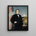 Portrait des amerikanischen Präsidenten Andrew Johnson - Frank Buchser — gerahmtes Bild an der Wand