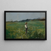 Mähdrescher in einer blühenden Wiese - Frank Buchser — gerahmtes Bild an der Wand