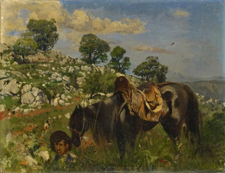 Cavalier dans les hautes herbes - Frank Buchser — Ansicht des Kunstwerks