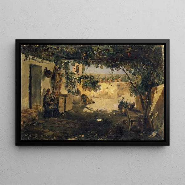 Pergola spanische - Frank Buchser — gerahmtes Bild an der Wand