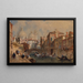Ansicht von Venedig, die Kuppel der Santa Maria della Salute gesehen von hinten des Palastes Da Mula in Richtung Osten - Frank Dillon — gerahmtes Bild an der Wand