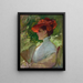 Portrait der Dame mit rotem Hut von Maggie Wilson - Frank Duveneck — gerahmtes Bild an der Wand