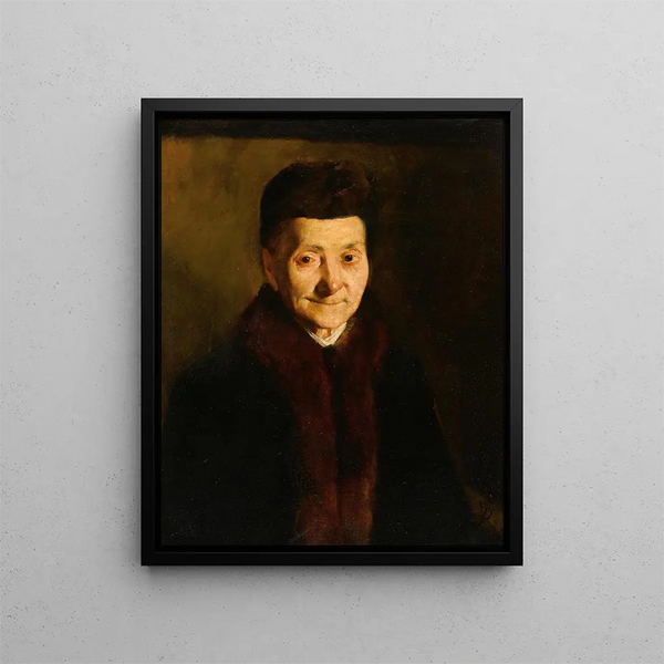 Portrait einer alten Dame - Frank Duveneck — gerahmtes Bild an der Wand