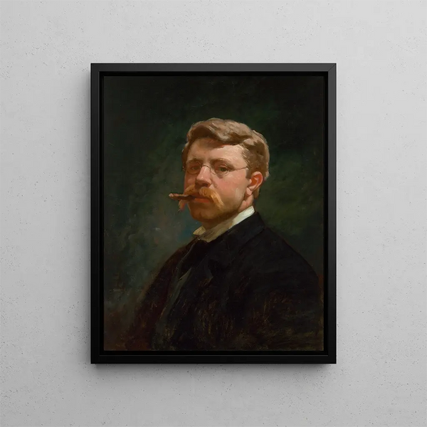 Selbstporträt - Frank Duveneck — gerahmtes Bild an der Wand