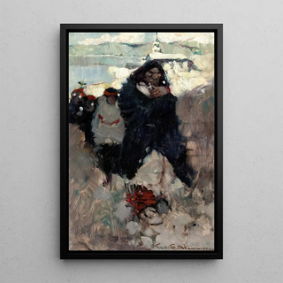 Frank Earle Schoonover - Sketch for The Funeral Procession.webp