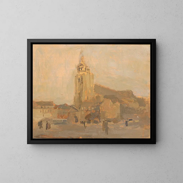 Kirche Saint-Merry - Frank Edwin Scott — gerahmtes Bild an der Wand