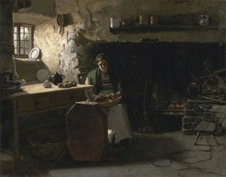 Kartoffelschälen - Frank Holl — Ansicht des Kunstwerks