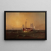 Meereslandschaft mit Booten - Franklin D Briscoe — gerahmtes Bild an der Wand