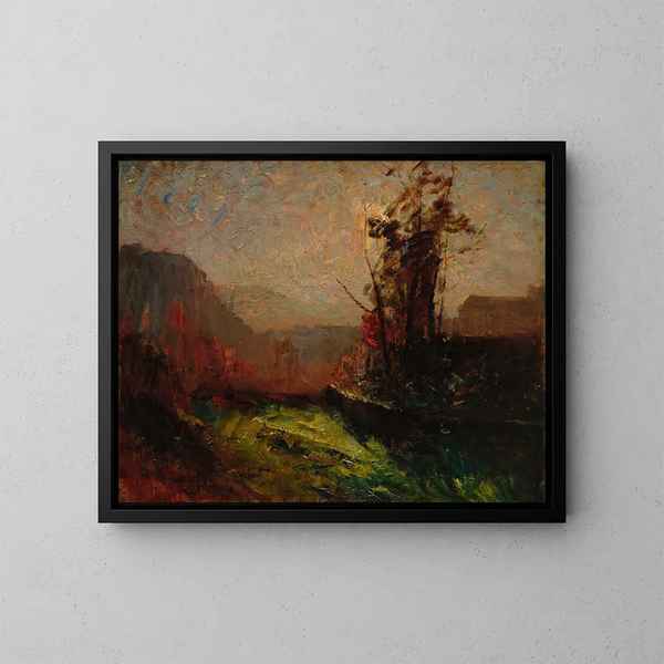 Crémieu gesehen von Chaillonnette - François-Auguste Ravier — gerahmtes Bild an der Wand