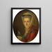 Porträt mutmaßlich von Henriette Caudron, der Ehefrau des Künstlers - François-Bruno Deshays de Colleville — gerahmtes Bild an der Wand