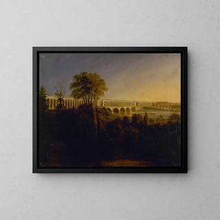 Der Pont du Point-du-Jour à Auteuil - François-Edme Ricois — gerahmtes Bild an der Wand