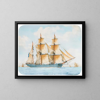Das Boot l'Atalaya - François-Geoffroy Roux — gerahmtes Bild an der Wand