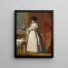 Eine Dame, die als Madame Danloux beim Stillen ihres Kindes in einem Salon bezeichnet wird - François-Guillaume Ménageot — gerahmtes Bild an der Wand
