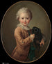 Junge mit einem schwarzen Spaniel - François-Hubert Drouais — Ansicht des Kunstwerks