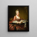 Marquise de Caumont la Force - François-Hubert Drouais — gerahmtes Bild an der Wand
