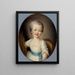 Portrait eines kleinen Mädchens in weißem Kleid, genannt Alexandrine Lenormant d'Étiolles - François-Hubert Drouais — gerahmtes Bild an der Wand