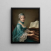 Portrait einer Frau, die als Madame Charles Simon Favart, Marie Justine Benoîte Duronceray gilt - François-Hubert Drouais — gerahmtes Bild an der Wand