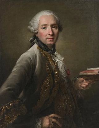 FranoisHubert Drouais - Portrait prsum dAntoine Corbeau marquis de Vaulserre portant lordre de Saint Louis et tenant un livre.webp