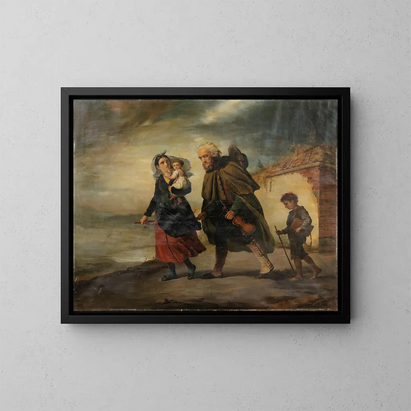 Der Rückkehr des Blinden - François-Joseph Navez — gerahmtes Bild an der Wand