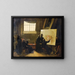 Der Vater Pozzo beim Malen in seinem Atelier, umgeben von Mönchen seines Ordens - François-Marius Granet — gerahmtes Bild an der Wand