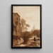 Landschaft mit einem Kirchturm - François-Marius Granet — gerahmtes Bild an der Wand