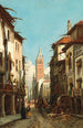 Rue de la Giralda - François Antoine Bossuet — gerahmtes Bild an der Wand