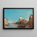 Venedig, Blick auf den Großen Kanal mit Santa Maria della Salute - François Antoine Bossuet — gerahmtes Bild an der Wand