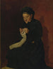 Frau strickend - François Bonvin — Ansicht des Kunstwerks